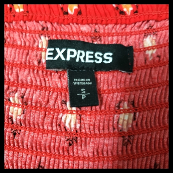 EXPRESS:Size:SP/ Red floral Mini Dress - Picture 4 of 5